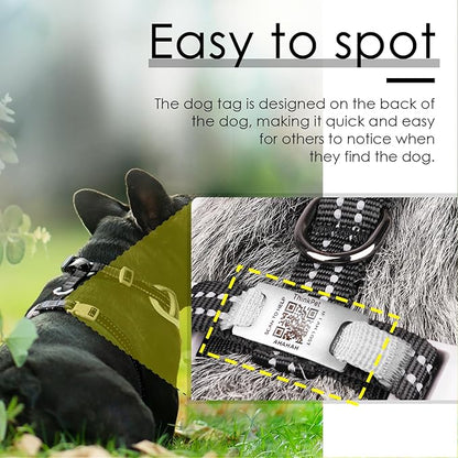 ThinkPet Reflective Breathable Soft Air Mesh with QR Code Dog Tag Puppy Choke Free Over Head Vest Harness for Puppy Small Medium Dogs and Cats Small Black