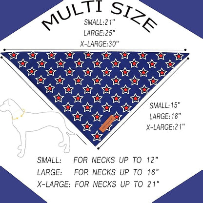 Realeaf American Flag Dog Bandanas 2 Pack 4th of