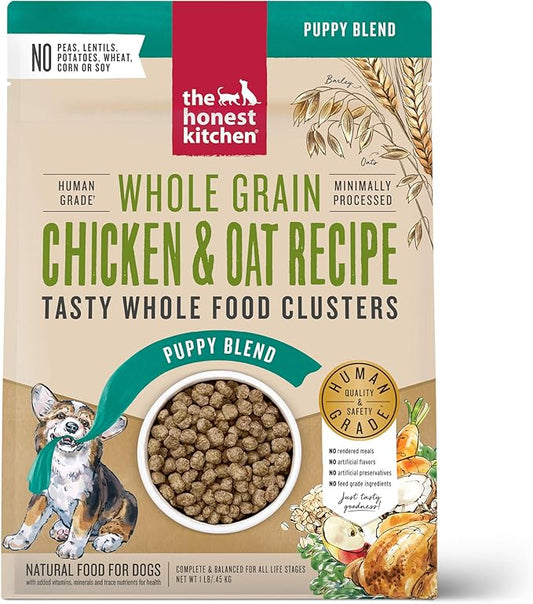 The Honest Kitchen Whole Food Clusters Puppy Whole Grain Chicken Dry Dog Food, 1 lb Bag