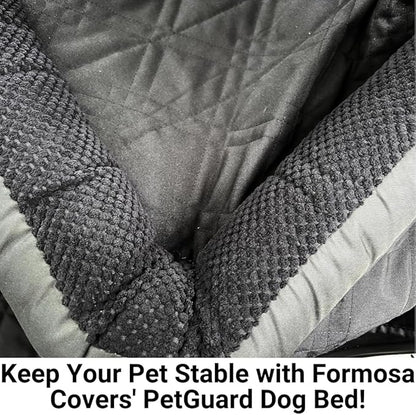 Formosa Covers Premium Heavy Duty Dog Bed Kid Car Back Seat Cover with PetGuard 56" x 94" Black