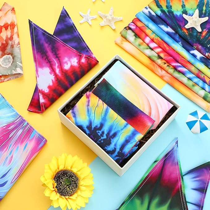 150 Pcs Tie Dye Dog Bandanas Bulk Pet