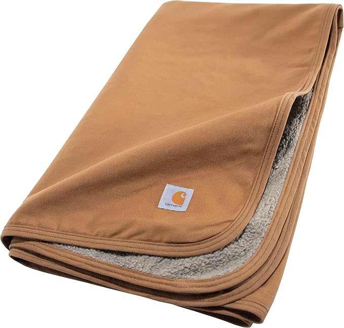 Carhartt Firm Duck Sherpa-Lined Throw Blanket