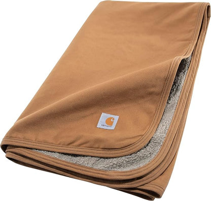 Carhartt Firm Duck Sherpa-Lined Throw Blanket