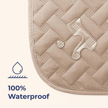 gogobunny 100% Double Sided Waterproof Dog Blanket Soft Bed Pet Cover Reversible Protect Furniture Couch Sofa Car for Puppy Cat Kids (Dark Beige/Light Beige 52x82 Inch 1))