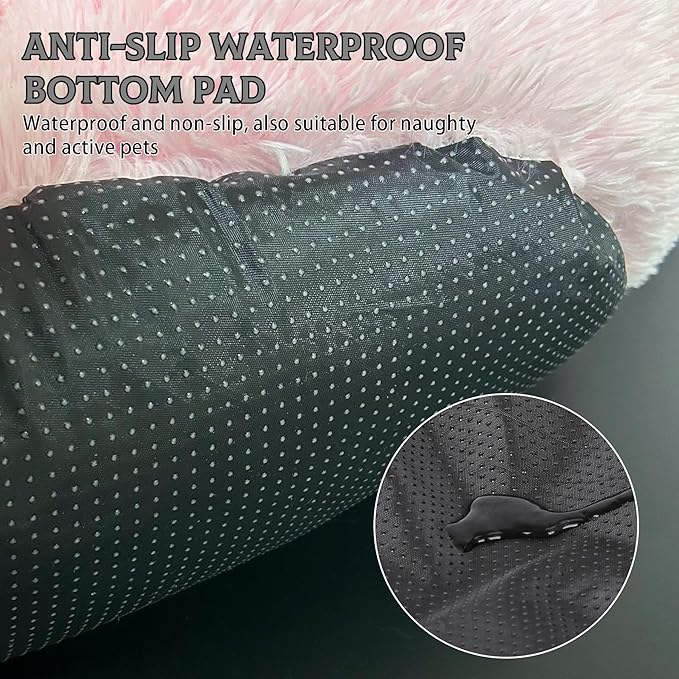 Deluxe Calming Dog Bed for Small Medium Dogs & Cats S(24" x 24" x 8"))