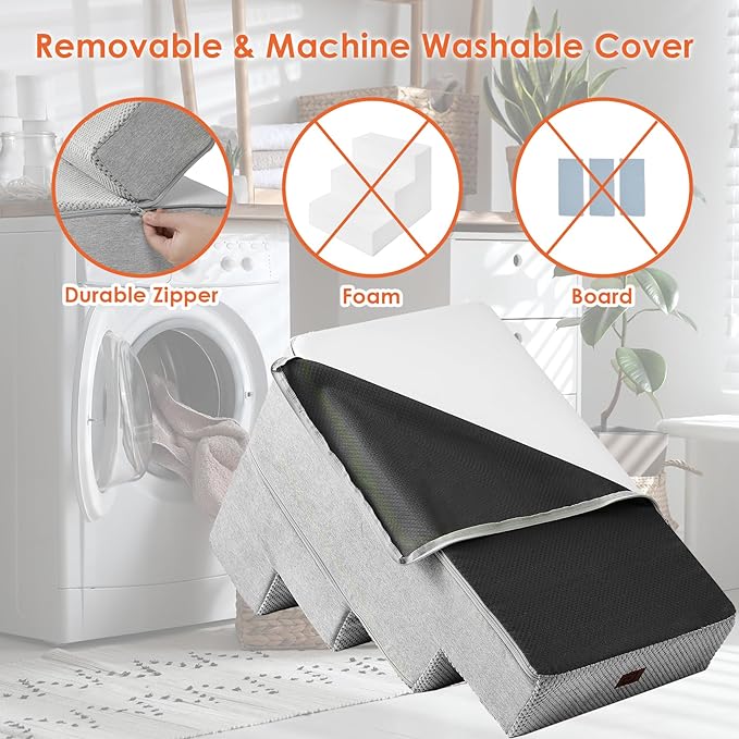 EHEYCIGA Dog Stairs for Bed 20”H 4-Step Extra