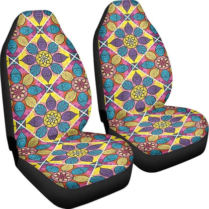 UNICEU Mandala Flowers Tribes Car Front Seat Covers Set of 2