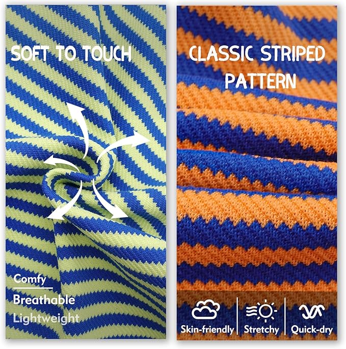 KYEESE 2Pack Dog Shirts Striped for Small Dogs Soft Stretchy Dog T-Shirts Lightweight Dog Tank Top Sleeveless Dog Vest Breathable Cat Shirt