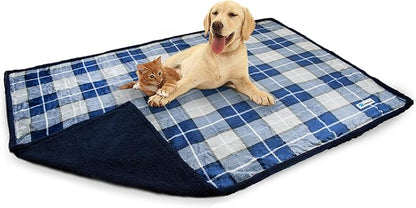 PetAmi WATERPROOF Dog Blanket for Medium Large Dog 60x40 Plaid