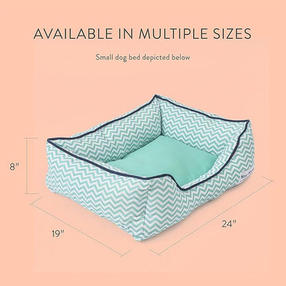 Now House for Pets by Jonathan Adler Teal Chevron Cuddler Dog Bed (FF16055)