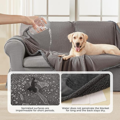 Luciphia Waterproof Blanket for Large Dogs Liquid Proof Medium（57" x 40"）