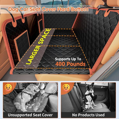 Hard Bottom Dog Car Seat Cover for Back Seat