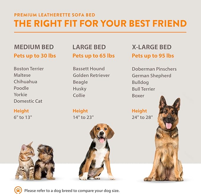 Moots Premium Leatherette Sofa Pet Bed