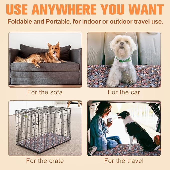 BEAUTYZOO Dog Crate Mat Pad 42" x 28"