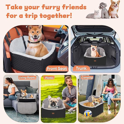 Dog Car Seat for Small Medium Dogs Under 35 lbs