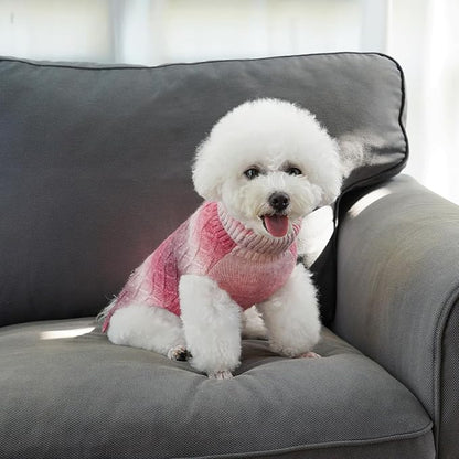 YUDODO Dog Sweater for Small Dogs Colorful Knitted Puppy Sweater Pet Dog Winter Clothes Warm Sweater for Yorkies Chihuahua(Large