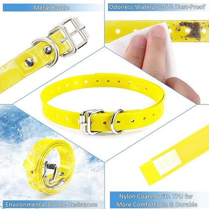 Replacement Collar Strap 3/4',Adjustable,Metal Buckled,Waterproof Pack2)