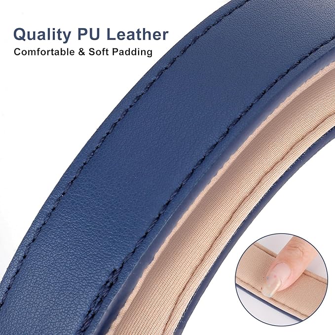 WHIPPY Soft Padded Leather Dog Collar for Small Medium Large Dogs Heavy Duty Dog Collar with Adjustable Rust-Proof Metal Hardware