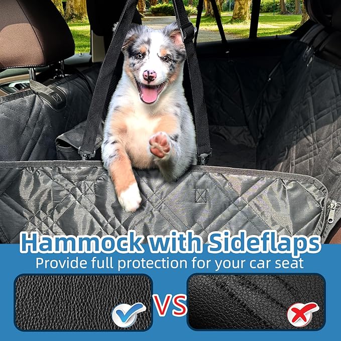 Dog Car Seat Cover for Back Seat 600D Heavy
