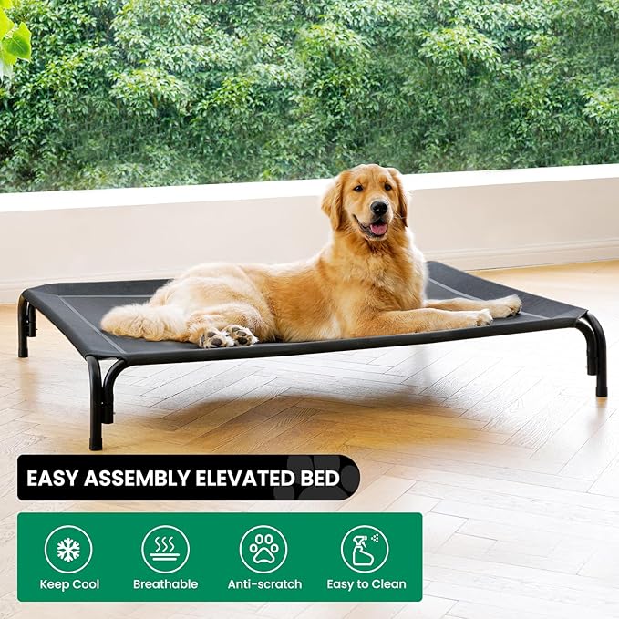 Elevated Dog Bed Raised Outdoor Dog Cot for Large Dogs 43.3 Inches