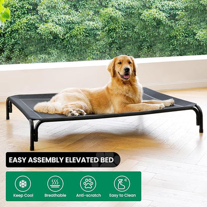 Elevated Dog Bed Raised Outdoor Dog Cot for Medium Dogs 35.4 Inches