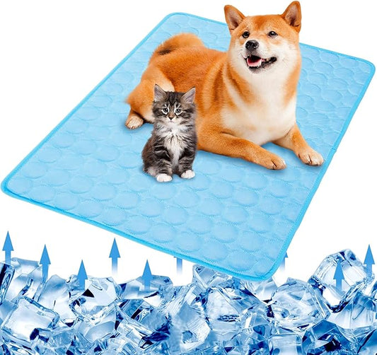 SHEJIZE Dog Cooling Mat Dog Cooling Pad Self Cooling Blanket 28x22inch/70x55cm