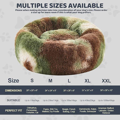 Calming Dog Bed for Medium Large Dogs 39", Green