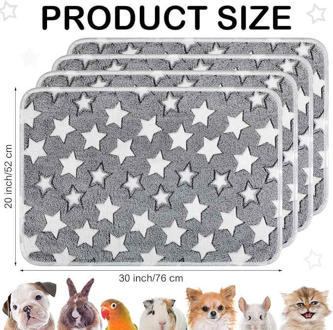 Tranqun 4 Pcs Waterproof Dog Blankets 30 x 21 Inch