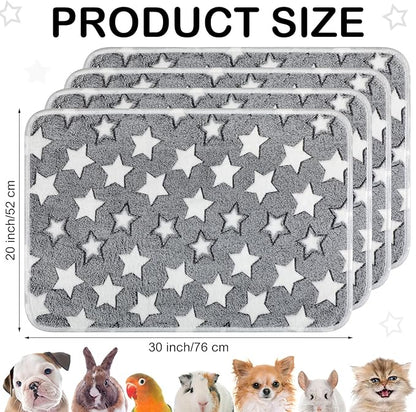 Tranqun 4 Pcs Waterproof Dog Blankets 30 x 21 Inch