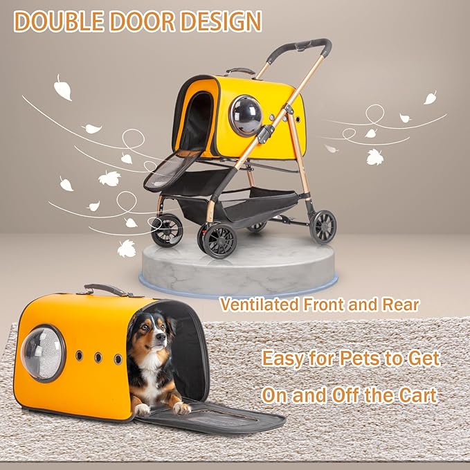 Magicorange Pet Stroller 3 in 1 Dog Stroller for Medium Small Size Dogs