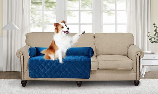 Brilliant Sunshine Premium Blue Silky Velvet Pet Sofa Bed
