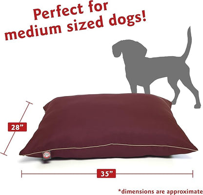 Majestic Pet Rectangle Medium Dog Bed Washable – Non Slip Comfy Pet Bed – Dog Crate Bed Super Value Pillow Dog Bed – Dog Kennel Bed for Sleeping 35 x 28 Inch