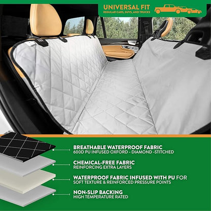 Plush Paws Products Premium Rear Car Seat Protector w/Hammock