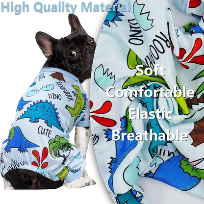 Dog Pajamas Spring Summer Dog Clothes for Small Medium Dogs Girl Boy Cute Soft Puppy Pjs Clothes Doggie Onesies Cat Pet Jammies Outfit (Medium)