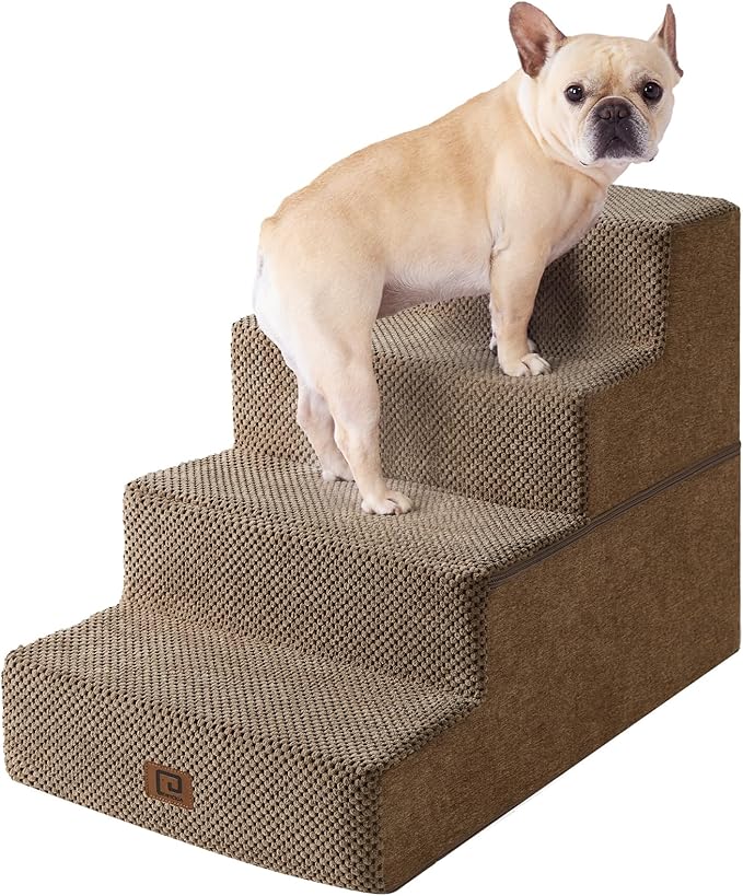 EHEYCIGA Dog Stairs for Bed 18”H 4-Step Dog