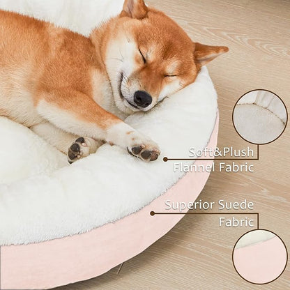 Love's cabin Round Donut Cat and Dog Cushion Bed 30in Pet