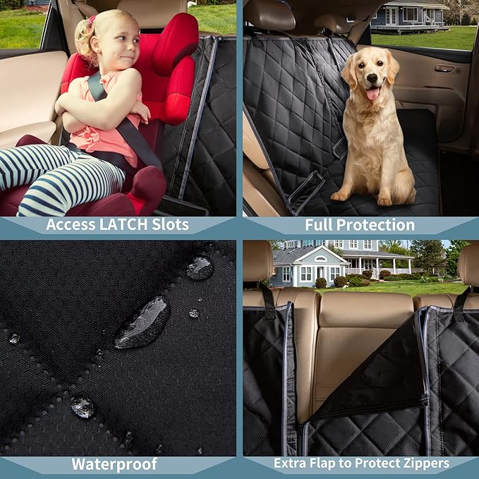 ZQ Dog Car Seat Cover for Trucks Back Seat