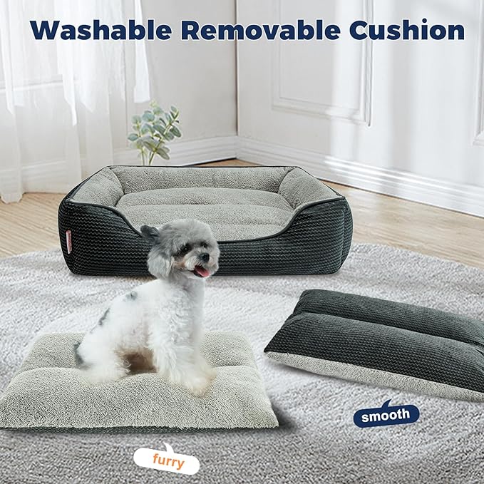 Miguel Dog Bed with Removable Cushion/Pillow for Medium Small Dogs 35 Inch