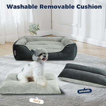 Miguel Dog Bed with Removable Cushion/Pillow for Medium Small Dogs 35 Inch