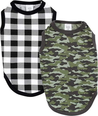 Luvable Friends Dog Pet Dog and Cats Cotton T-Shirts 2pk