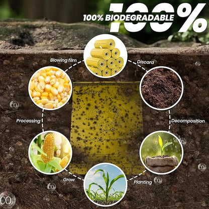 Biodegradable Poop Bags-600 Counts 40 Rolls, 100% Tear