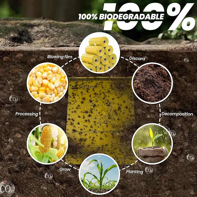 Biodegradable Poop Bags-600 Counts 40 Rolls, 100% Tear