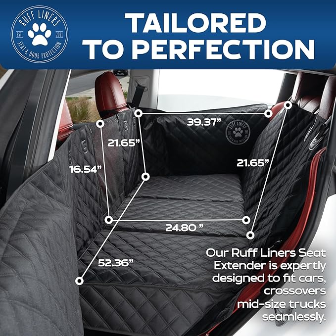 Medium Dog Back Seat Extender for Dogs and Door Protection for Cars