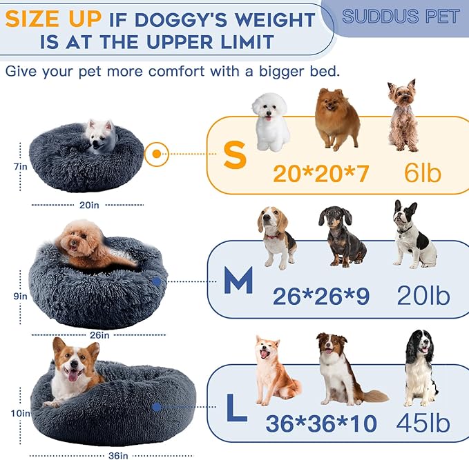 suddus Calming Dog Bed with Blanket Attached