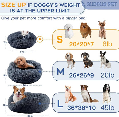 suddus Calming Dog Bed with Blanket Attached