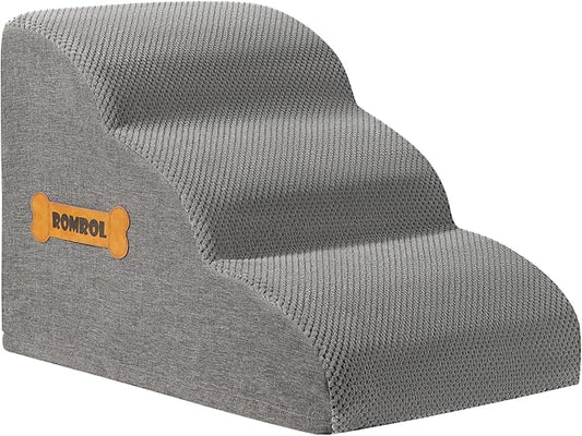 Romrol Dog Stairs Ramp for Bed 15.7”H 3