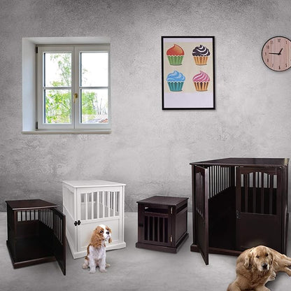 Casual Home Chappy Wood Slats Pet Crate 19.5"W x 22.5"D x 22.5"H, Espresso