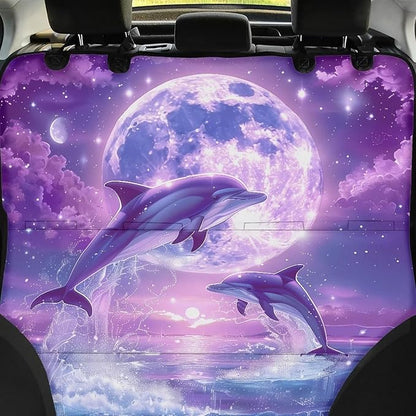 AFPANQZ Purple Moon Car Dog Cat Seat Cover