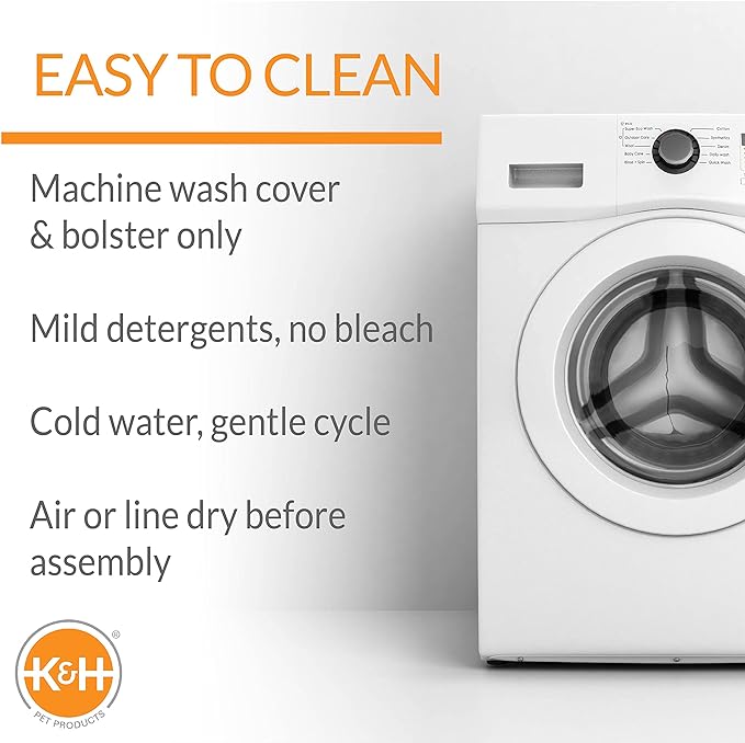 K&H Pet Products Bolster Dog Cot Cooling Indoor/Outdoor Elevated Dog Bed Hammock with Removable Bolsters 25" X 32"