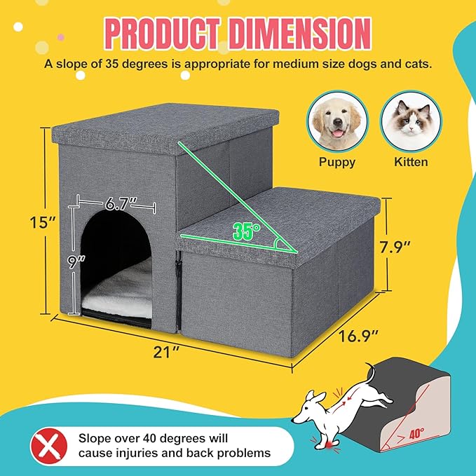 Dog Stairs for High Beds 22 inches(2